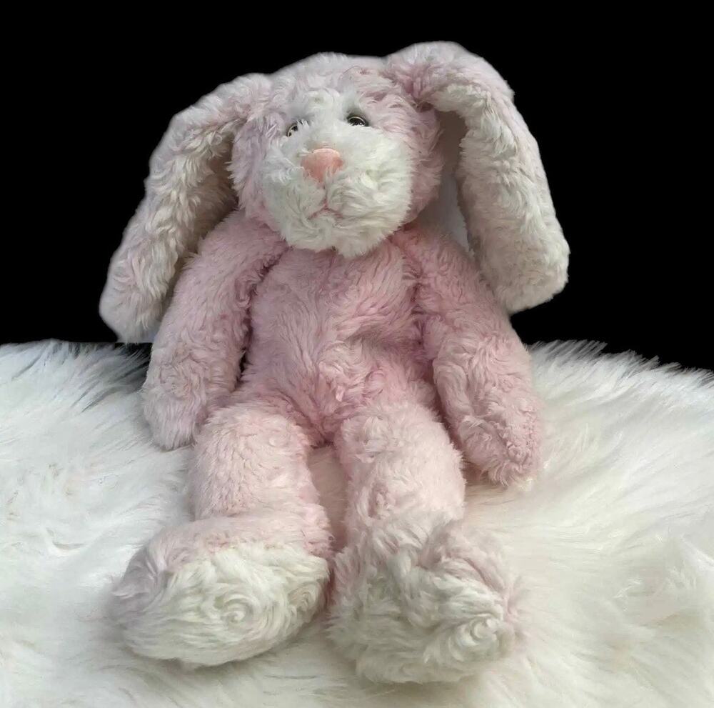 Weighted Floppy Pink Bunny Rabbit Plush TL Toys Bean Bottom Stuffed Animal Soft
